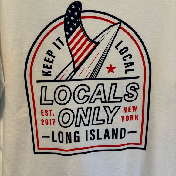 Local's Only Unisex Short Sleeve Tshirt - Size Large white NWT - Picture 2 of 10